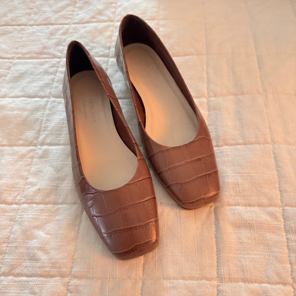 Everlane leather square toe flats
